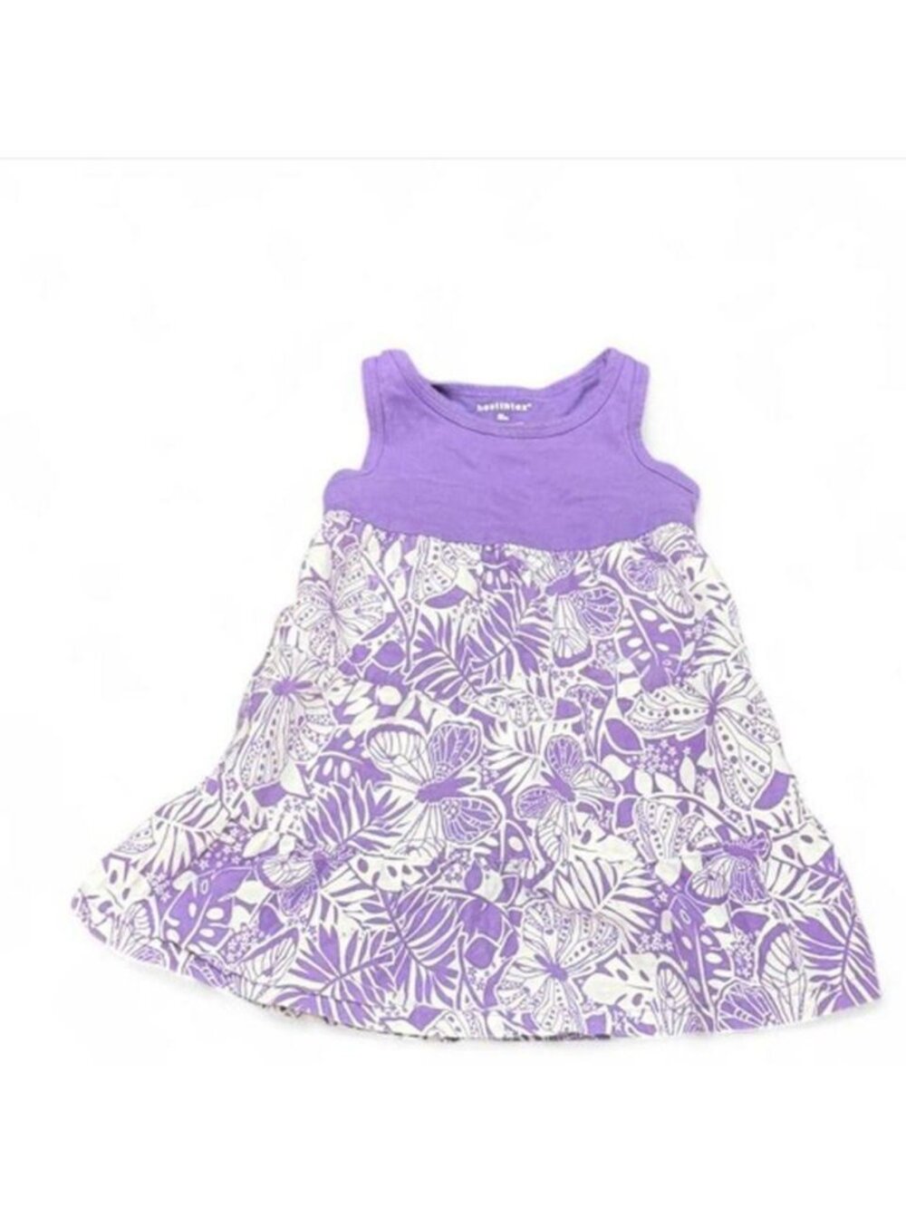 Healthtex Purple & White Floral Butterfly Baby Dress 18M